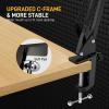 imageMAONO Boom Arm Microphone Stand Adjustable Metal Suspension Mic Boom Arm for Podcast Gaming Streaming Recordingwith Desk Clamp and 38quot to 58quot Screw AdapterMax Load 1KG BA20 BlackBlack