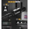 imageMAONO Dynamic Microphone USBXLR Podcast PC Microphone with Software EQTaptoMute Headphone Jack Gain Knob ampamp Volume Control Studio Mic for Broadcast Recording Streaming ampamp Gaming PD400X