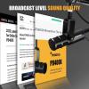 imageMAONO Dynamic Microphone USBXLR Podcast PC Microphone with Software EQTaptoMute Headphone Jack Gain Knob ampamp Volume Control Studio Mic for Broadcast Recording Streaming ampamp Gaming PD400X