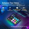imageMAONO Gaming Audio Mixer Audio Interface with Propreamp RGB Bluetooth 48V Phantom Power for Live Streaming Podcasting Content Create Gaming MaonoCaster G1 NEO WhiteBlack