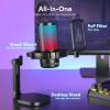 imageMAONO Gaming Microphone with Noise Cancellation USB Condenser Mic for Streaming Podcast Twitch YouTube Discord PC Desktop Computer Mic for PS5 GamerWave DGM20 PinkBlack