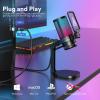 imageMAONO Gaming Microphone with Noise Cancellation USB Condenser Mic for Streaming Podcast Twitch YouTube Discord PC Desktop Computer Mic for PS5 GamerWave DGM20 PinkBlack
