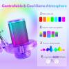 imageMAONO Gaming USB Microphone Noise Cancellation Condenser Mic with Mute Gain Monitoring Boom Arm Mic for Streaming Podcast Twitch YouTube Discord PC Computer PS4 PS5 Mac GamerWave DGM20SPurple