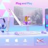 imageMAONO Gaming USB Microphone Noise Cancellation Condenser Mic with Mute Gain Monitoring Boom Arm Mic for Streaming Podcast Twitch YouTube Discord PC Computer PS4 PS5 Mac GamerWave DGM20SPurple
