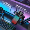 imageMAONO Gaming USB Microphone Noise Cancellation Condenser Mic with Mute Gain Monitoring Boom Arm Mic for Streaming Podcast Twitch YouTube Discord PC Computer PS4 PS5 Mac GamerWave DGM20SBlack