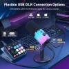 imageMAONO USBXLR Dynamic Microphone for Gaming StreamingComputer PC Microphone with SoftwareRGB Mute Button 48kHz24bit Podcasting Desktop Mic for YouTube Video Recording PD100XRGB