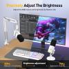 imageMAONO USBXLR Dynamic Microphone for Gaming StreamingComputer PC Microphone with SoftwareRGB Mute Button 48kHz24bit Podcasting Desktop Mic for YouTube Video Recording PD100XWhite