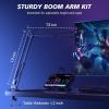 imageMAONO XLRUSB Dynamic Microphone Kit RGB Gaming Mic with Software Mute Gain Knob Volume Control Boom Arm for Streaming Podcasting VoiceOver RecordingPD200XS PinkBlack