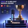 imageMAONO XLRUSB Dynamic Microphone Kit RGB Gaming Mic with Software Mute Gain Knob Volume Control Boom Arm for Streaming Podcasting VoiceOver RecordingPD200XS PinkBlack