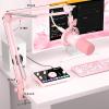 imageMAONO XLRUSB Dynamic Microphone Kit RGB Gaming Mic with Software Mute Gain Knob Volume Control Boom Arm for Streaming Podcasting VoiceOver RecordingPD200XS PinkPD200XS Pink