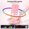 imageMAONO XLRUSB Dynamic Microphone Kit RGB Gaming Mic with Software Mute Gain Knob Volume Control Boom Arm for Streaming Podcasting VoiceOver RecordingPD200XS PinkPD200XS Pink