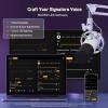 imageMAONO XLRUSB Dynamic Microphone Kit RGB Gaming Mic with Software Mute Gain Knob Volume Control Boom Arm for Streaming Podcasting VoiceOver RecordingPD200XS PinkPD200XS White