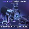 imageMAONO XLRUSB Dynamic Microphone Kit RGB Gaming Mic with Software Mute Gain Knob Volume Control Boom Arm for Streaming Podcasting VoiceOver RecordingPD200XS PinkBlack