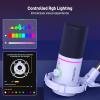 imageMAONO XLRUSB Dynamic Microphone Kit RGB Gaming Mic with Software Mute Gain Knob Volume Control Boom Arm for Streaming Podcasting VoiceOver RecordingPD200XS PinkPD200XS White