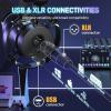 imageMAONO XLRUSB Dynamic Microphone RGB Gaming Mic with Software Mute Gain Knob Volume Control and Headphone Jack for Streaming Podcasting RecordingPD200X BlackBlack