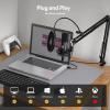 imageUSB Microphone MAONO 192KHZ24Bit Plug ampamp Play PC Computer Podcast Condenser Cardioid Metal Mic Kit with Professional Sound Chipset for Recording Gaming Singing YouTube AUA04Black