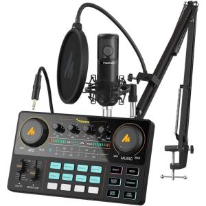 imageMAONO MaonoCaster Lite AUAM200S1 AllinOne Podcast Equipment Set with 35mm Microphone for Live Streaming Podcast Recording PC SmartphoneAUAM200S6