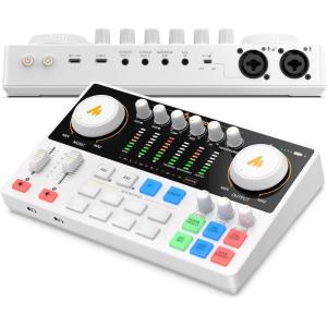 imageMAONO Podcast Equipment Bundle Audio Interface mixer with Dual XLR Input for Podcast Streaming  MaonoCaster E2 Gen2E2 GEN2 White