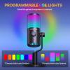 imageMAONO Gaming USB Microphone with Software Metal Programmable RGB Mic for Recording Streaming Podcast PS5 PS4 PC Computer DM30 RGBBlack