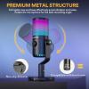 imageMAONO Gaming USB Microphone with Software Metal Programmable RGB Mic for Recording Streaming Podcast PS5 PS4 PC Computer DM30 RGBBlack
