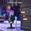 imageMAONO Gaming USB Microphone with Software Metal Programmable RGB Mic for Recording Streaming Podcast PS5 PS4 PC Computer DM30 RGBBlack