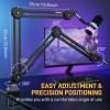 imageMAONO Microphone Boom Arm Heavy Duty Adjustable Metal Suspension mic stand with Upgraded Desk Clamp and 38quot to 58quot Screw Adapter for Podcasting Recording Streaming Gaming  BA37