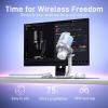 imageMAONO Wireless Gaming Microphone for PC Condenser USB Mic with Software AI Voice Change3Level Noise CancellationCustom RGB for Streaming Recording Podcast PS5 PS4 Twitch YouTube DM40 ProBlackDM40Pro White