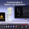imageMAONO Wireless Gaming Microphone for PC Condenser USB Mic with Software AI Voice Change3Level Noise CancellationCustom RGB for Streaming Recording Podcast PS5 PS4 Twitch YouTube DM40 ProBlackDM40White