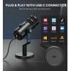 imageMAONO XLR Podcast Dynamic Microphone Cardioid Studio Mic with Boom Arm for Vocal RecordingStreamingGaming Voice Isolation Technology Metal Mic Works for Audio Interface MixerPD100SPD100U USB Microphone