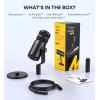 imageMAONO XLR Podcast Dynamic Microphone Cardioid Studio Mic with Boom Arm for Vocal RecordingStreamingGaming Voice Isolation Technology Metal Mic Works for Audio Interface MixerPD100SPD100 XLR Microphone