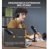 imageMAONO XLR Podcast Dynamic Microphone Cardioid Studio Mic with Boom Arm for Vocal RecordingStreamingGaming Voice Isolation Technology Metal Mic Works for Audio Interface MixerPD100SPD100U USB Microphone