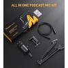 imageMAONO XLR Podcast Dynamic Microphone Cardioid Studio Mic with Boom Arm for Vocal RecordingStreamingGaming Voice Isolation Technology Metal Mic Works for Audio Interface MixerPD100SPD100S XLR Microphone