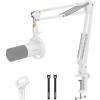 imageMAONO Boom Arm Microphone Stand Adjustable Metal Suspension Mic Boom Arm for Podcast Gaming Streaming Recordingwith Desk Clamp and 38quot to 58quot Screw AdapterMax Load 1KG BA20 BlackWhite