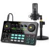 imageMAONO Podcast Equipment Bundle MaonoCaster Lite Audio Interface AllinOne Podcast Production Studio with 25mm Large Diaphragm Microphone for Live Streaming Recording PC DJ AUAM200S4 Black
