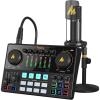imageMAONO Podcast Equipment Bundle with Audio Interface and XLR Condenser Microphone MaonoCaster with 48V Phantom Power Bluetooth for Podcast Streaming Voice Over Youtube PC Guitar AME2AAME2A