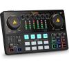 imageMAONO Podcast Equipment Bundle with Audio Interface and XLR Condenser Microphone MaonoCaster with 48V Phantom Power Bluetooth for Podcast Streaming Voice Over Youtube PC Guitar AME2AAME2