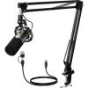 imageMAONO XLRUSB Dynamic Microphone Kit RGB Gaming Mic with Software Mute Gain Knob Volume Control Boom Arm for Streaming Podcasting VoiceOver RecordingPD200XS PinkBlack