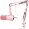imageMAONO XLRUSB Gaming Microphone Kit Dynamic PC Mic for Streaming Podcasting Software Support Mute Button Gain Control RGB Computer Mic with Boom Arm Stand for Recording PS4PS5 PD100XS BlackPink