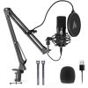 imageUSB Microphone MAONO 192KHZ24Bit Plug ampamp Play PC Computer Podcast Condenser Cardioid Metal Mic Kit with Professional Sound Chipset for Recording Gaming Singing YouTube AUA04Black