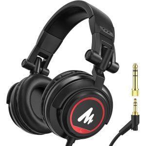 imageMAONO 50MM Drivers Pro Studio Monitor Headphones MH501 Over Ear Closed Back NonDetachable Wired Headset with 35mm635mm Jack for Guitar Amp Recording DJ Mixing Piano Music Production PodcastBlack
