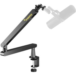 imageMAONO Microphone Boom Arm Heavy Duty Low Profile Mic Arm with Cable Management Channels Desk Mount Clamp Fully Adjustable Mic Stand for Podcast Studio Streaming Heavy Duty Mic ArmLow Profile Mic Arm
