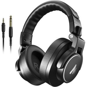 imageMAONO Professional Studio Monitor ampamp Mixing DJ Headphones  Over Ear Closed Back Stereo Wired Headphones for Guitar AMP Podcast Recording Streaming PC Music Production Keyboard MH700 SilverBlack