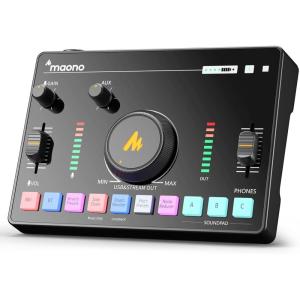 imageMAONO Streaming Audio Mixer Audio Interface with Propreamp Bluetooth Builtin Battery Noise Cancellation 48V Phantom Power for Live Streaming Podcast Recording Gaming MaonoCaster AMC2 NEO