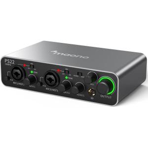 imageMAONO USB Audio interface for PC with 60 dB Propreamp 24bit192kHz Dual USB interface for PCampampSmartphone Routing Software for Home Recording Music Production Guitar Podcast StreamingPS22