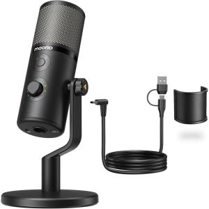 imageMAONO USB Microphone for Gaming Streaming Podcast Condenser mic with 3 Polar Patterns Software for Twitch TikTok YouTube Discord Profession Studio Recording Mic for Computer PC Mac PS5 PS4 DM50