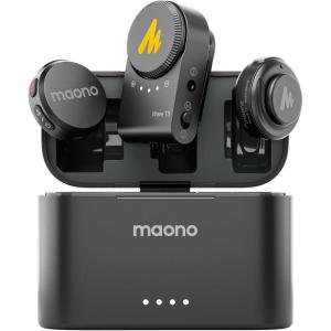 imageMAONO Wireless Lavalier Microphone for iPhone 1615AndroidTablet USB C Plug Mini Mic with 48KHz 24Bit 300m Range Voice Filter Noise Cancellation 30H Use for Video Recording Streaming  Wave T5CameraVersatile