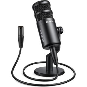 imageMAONO XLR Podcast Dynamic Microphone Cardioid Studio Mic with Boom Arm for Vocal RecordingStreamingGaming Voice Isolation Technology Metal Mic Works for Audio Interface MixerPD100SPD100 XLR Microphone