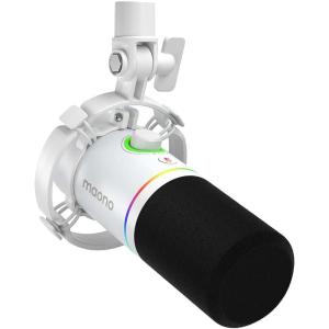 imageMAONO XLRUSB Dynamic Microphone RGB Gaming Mic with Software Mute Gain Knob Volume Control and Headphone Jack for Streaming Podcasting RecordingPD200X BlackWhite