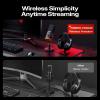 imageMAONO PD100W WirelessUSB Microphone PC Gaming Mic with OneClick Noise ReductionMute ButtonCustom RGB 35mm Headphone Jack Desktop Dynamic Streaming Mic for RecordingPodcasting BlackBlack