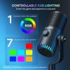 imageMAONO Gaming USB Microphone for PC Computer Mac Condenser Mic for Recording Streaming Podcasts Twitch YouTube Discord with RGB Lights Mute Gain Volume Software Adjust Headphone Output